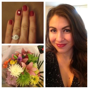 A little heart on the nail of my ring finger, gorgeous flowers from my love and getting dressed up for a Valentine's Day date...