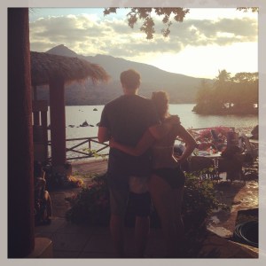 Enjoying the gorgeous sunset with my incredible hubby!